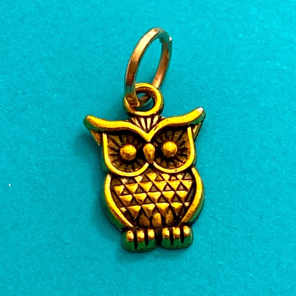 5/$10❤️❤️❤️NEW BRASS OWL CHARM PENDANT - Picture 1 of 2